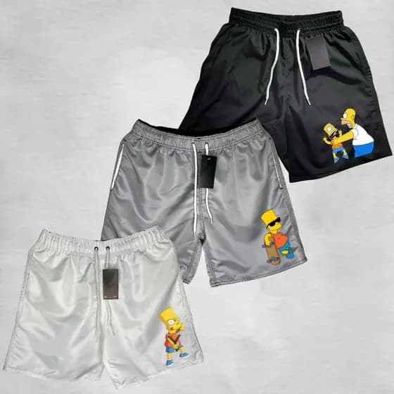 Kit 3 Bermudas Shorts Mauricinho Masculino BART & HOME 02 , Ideal Para Treino, Academia, Corrida