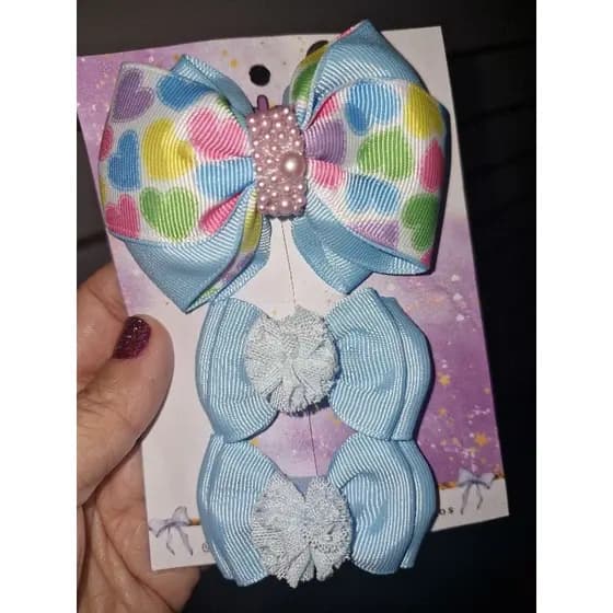 kit laços infantis,laço rosa,laço azul bebê, laço amarelo/girrasol, laço lilás, pra menina.