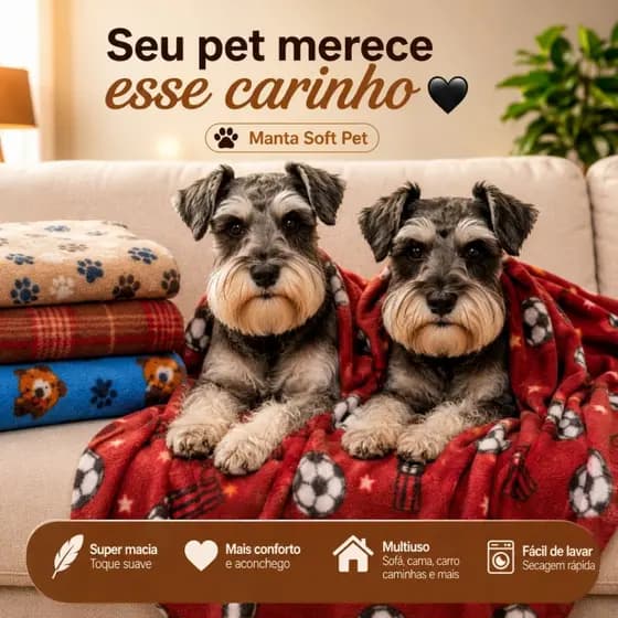 Manta Soft Pet Cachorro Gato Cobertor Macio Quentinho 50x70 70x85 Kit 1 2 5