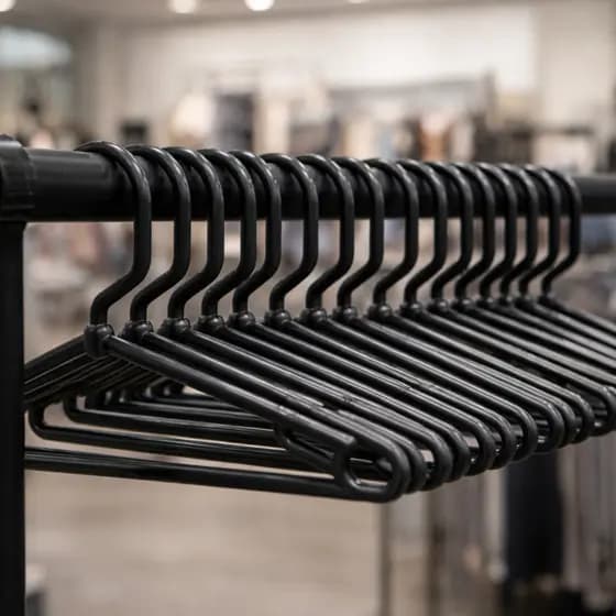 Cabides Plástico Adulto Resistente 12 Unidades Preto