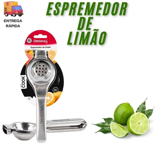 Espremedor De Limão De Inox Ideal Para Bebidas Sucos Drinks Prático Para Cozinha Multiuso
