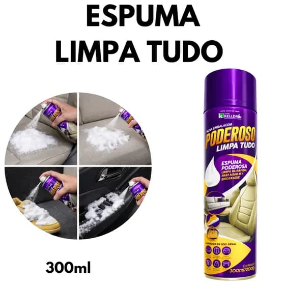 Espuma Multiuso Limpeza Rápida Sem Enxágue Limpa Estofado Automotivo Sofá Tecido E Couro