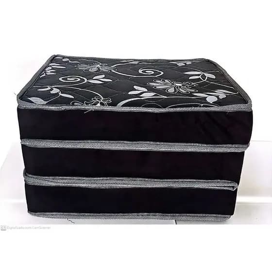 Colchão Puff colchonete 3/1 solteiro PRETO 180x60x10 dobravel acampamento camping praia sitio