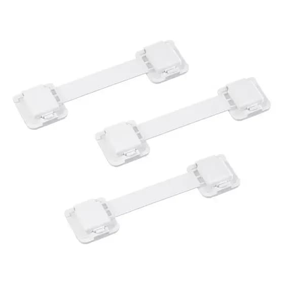 KIT 3 Travas De Segurança Infantil Para Gaveta E Armário