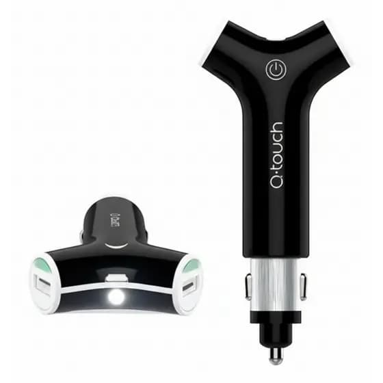 Carregador Veicular 3 Em 1 Q-Touch Powerbank 2 Entradas Usb