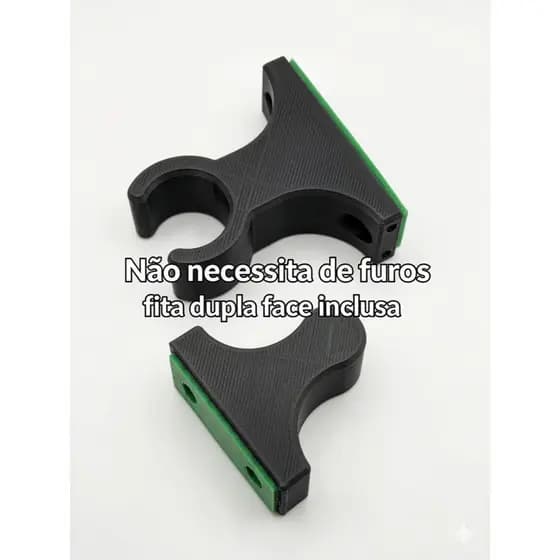 Suporte Trava Porta Blindex Ajustável Preto com Adesivo – Protetor de Porta em Plástico Resistente, Fácil Instalação