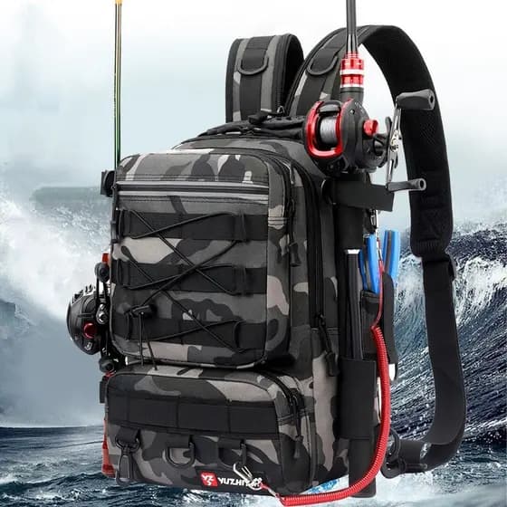 Luya bolsa de pesca de ombro único e duplo multifuncional esportes ao ar livre grande capacidade saco de artes de pesca