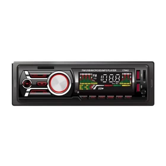 P302 - Aparelho De Som Automotivo Rádio De Carro Bluetooth Dupla USB Pendrive SD Rádio Aux In Mp3 Player Visor Led 9W