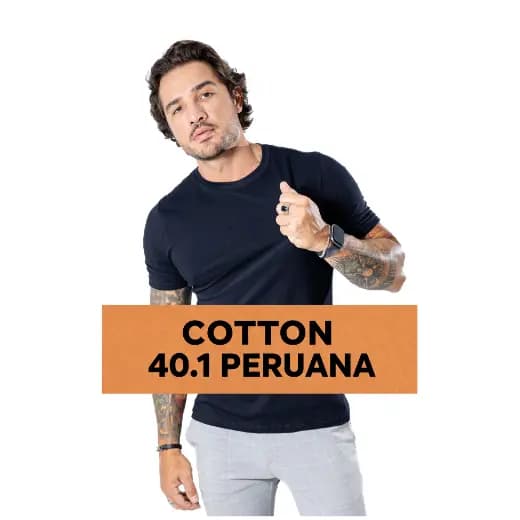 Camisa Básica Malha Peruana Com Elastano Modelo Tradicional Original Homem