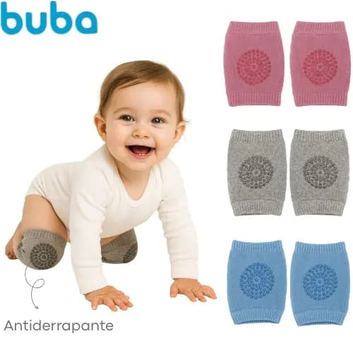Joelheira Antiderrapante Buba Protetor Para Joelho Macia Infantil Bebe Engatinhar Bebê Menina Menino