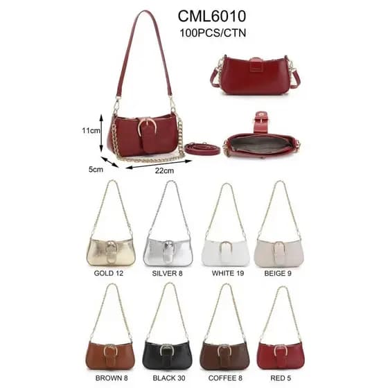 Bolsa de Ombro Feminino Alga Qualidade Alças Transversal CML6010