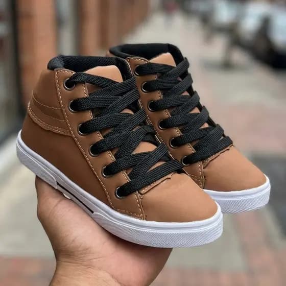 Tênis Infantil Menina Cano Alto Moda Casual Leve Macio Confortável 26 ao 33
