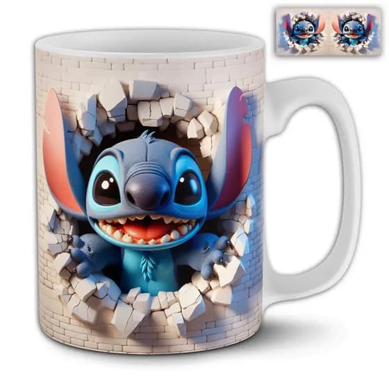 Kit 4 Copo Porcelana Personalizada Caneca 3D