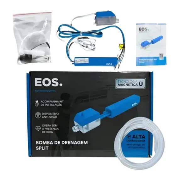 Bomba de Dreno Condensação Ar Condicionado Split até 60.000 Btus Bivolt 40L/h - EOS Envio Imediato