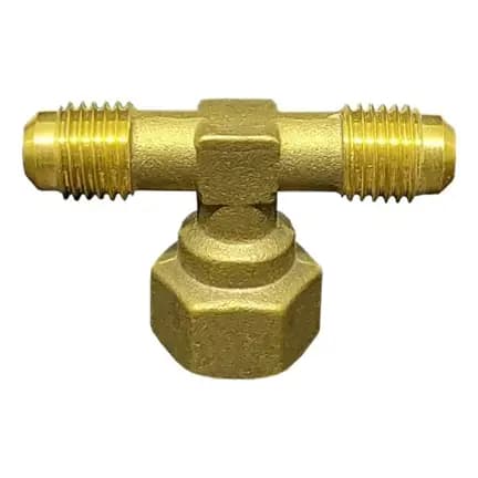Adaptador Tee 1/4 SAE x 1/4 SAE x 1/8 NPT Fêmea 1570.23.0 | Para Vacuômetro Conexão Refrigeração Ar Condicionado
