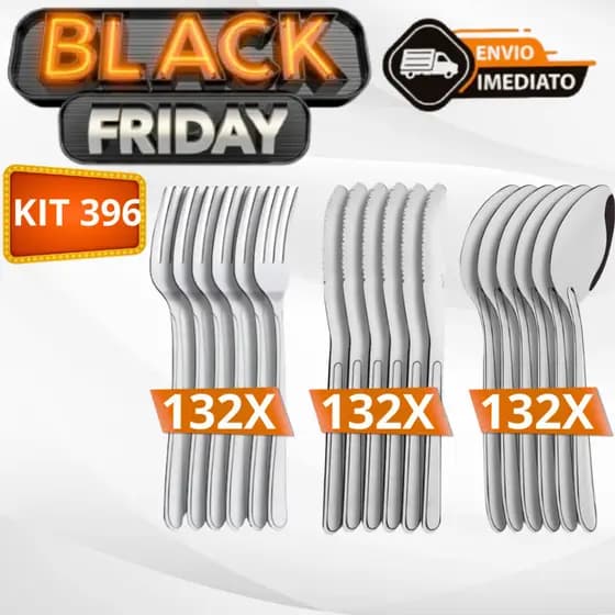 Kit 396 Talheres 132 Garfos 132 Colheres e 132 Facas Em Aço Inox De Alta Qualidade Envio Imediato e rápido.