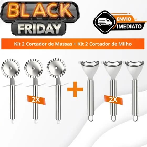 Kit 2 Cortador de Massas + Kit 2 Cortador de Milho