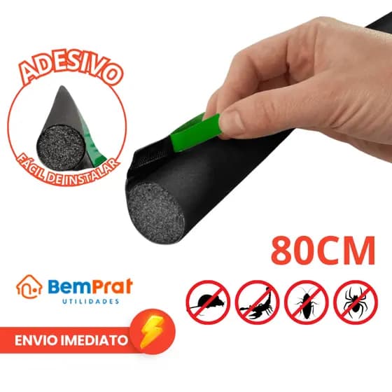 Veda Porta 80 Cm Adesivo Preto