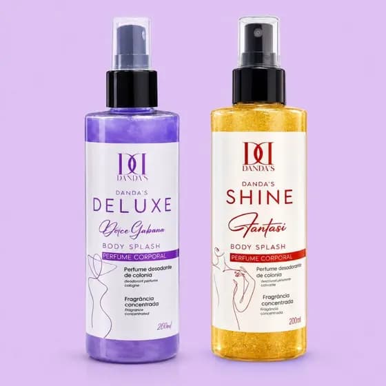 Kit 2 Desodorante Body Splash Corporal Perfume Colônia Fragrância Feminino Dolce Gabana e Fantasi