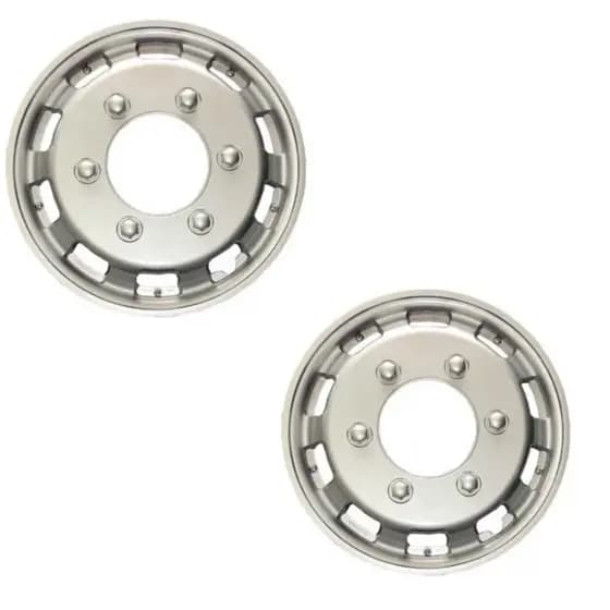 Par Calotas Prata Modelo Roda Speedline Aro 15 Van Hr Bongo