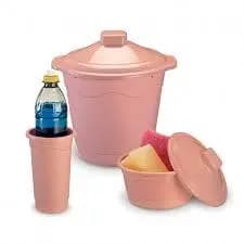 Kit pia 3 peças com lixinho, porta detergente e esponja Cozinha