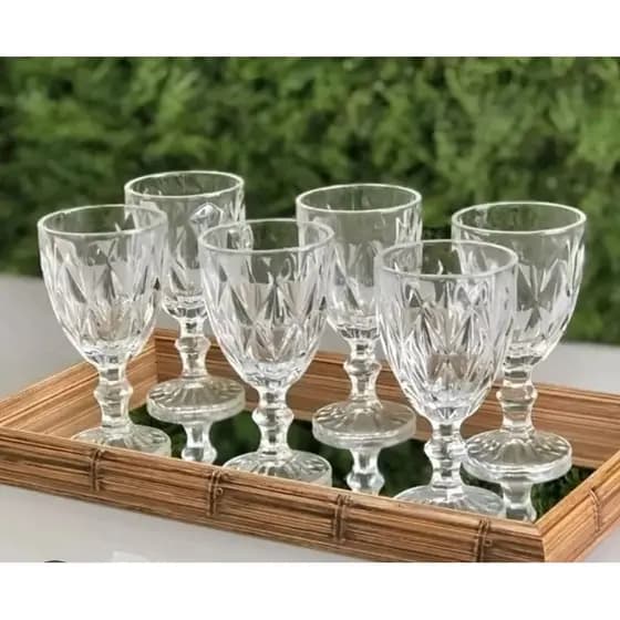 Jogo de Taças Dimond 300ml 6pcs| Mesa Posta| Conjunto de Taças