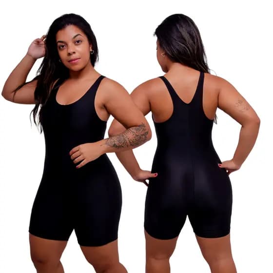 Kit 2 Macaquinhos Hidroginastica Natação Poliamida Forrado + touca gratis