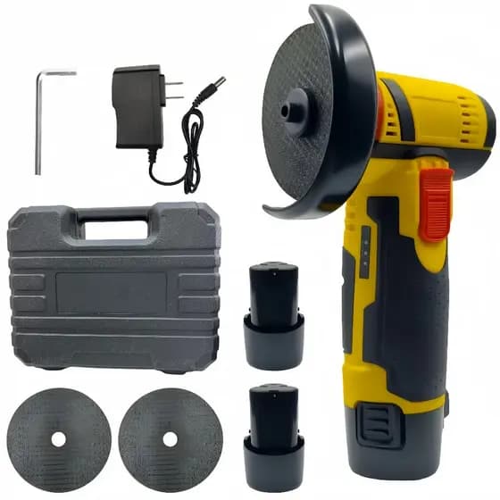 Esmerilhadeira Angular Sem Fio 18V Com 2 Baterias E Maleta Para Lixar Polir E Esmerilhar + Mala