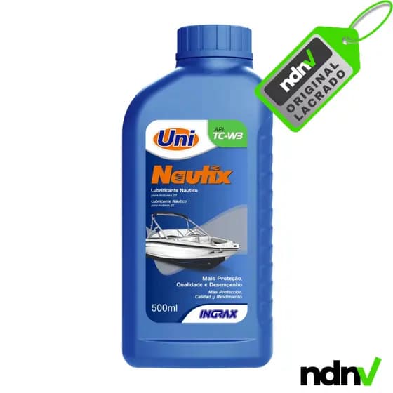 Óleo Lubrificante Náutico 2 Tempos - Uni Nautix TCW-3 - 500ml - Para Motores de Popa, Lanchas e Jet Skis