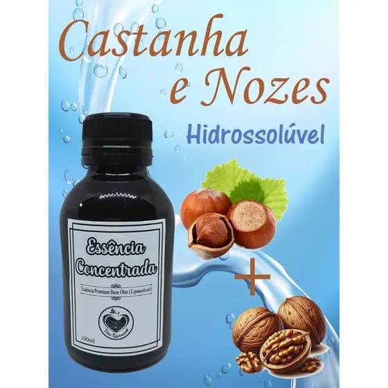 HS Essência Castanha e Nozes Hidrossolúvel Umidificador Difusor Elétrico Água de Lençol