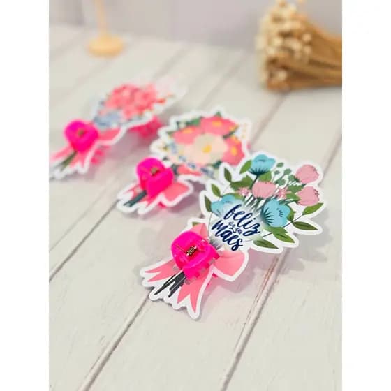 Tag para Presilha de Cabelo Dia das Mães | Mimo e Lembrancinha (Sem Presilha)