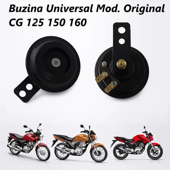 Buzina Universal Modelo Original Honda CG Titan Fan 125 150 160 Yamaha YBR Factor Suzuki Yes DK