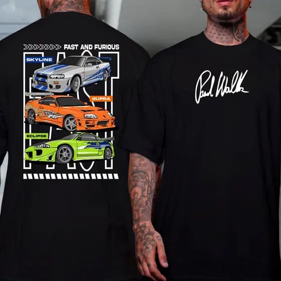 Camiseta Velozes E Furiosos Paul Walker Coleção Carro Corrida Drift Skyline