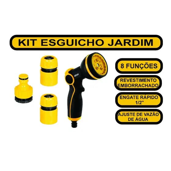 Esguicho Mangueira Jardim Engate Rápido VONDER Kit Bico Torneira Adaptador DIY Prático