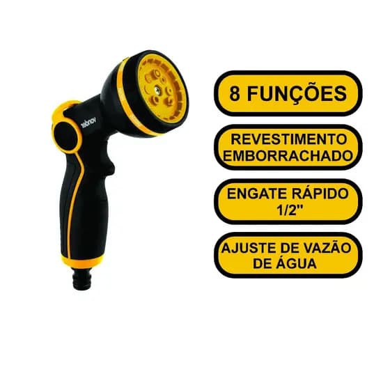 Esguicho Jardim Pistola Ducha 8 Funções VONDER