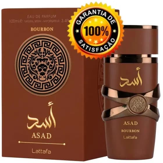 Recomedações da realeza do Oriete Médio Perfume Lattafa Asad Bourbon Original 100ml Escolha Nobre