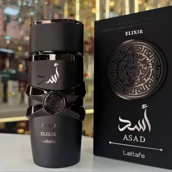 Perfume Árabe ASAD Elixir Lattafa Eau De Parfum 100 ML Última versão 2026 Atualização poderosa
