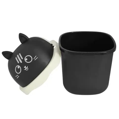 Lixeira Decorativa 1,5 Litros de Coelho e Gato - Ideal para Banheiros Pia e Escritórios