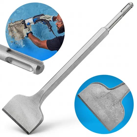 Talhadeira Sds Plus Larga 14x75x250 Tipo Pá Para Martelete Combinado