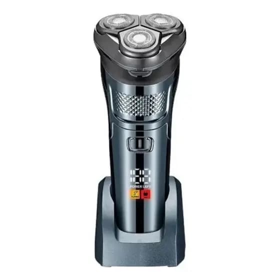 Barbeador com visor digital, totalmente automático, lavável, à prova d'água IPX7, 8000 RPM, cabeça flutuante