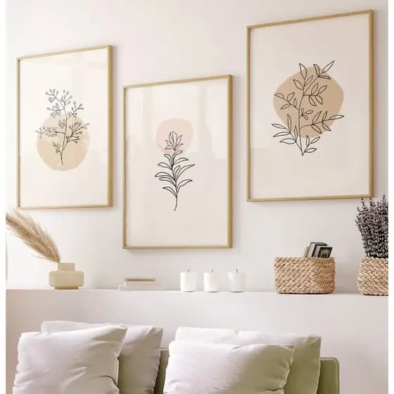 Quadro Minimalista Quadro Com Moldura E Vidro Quadro Decorativo Sala Quadro Quarto Flores Rose Trio