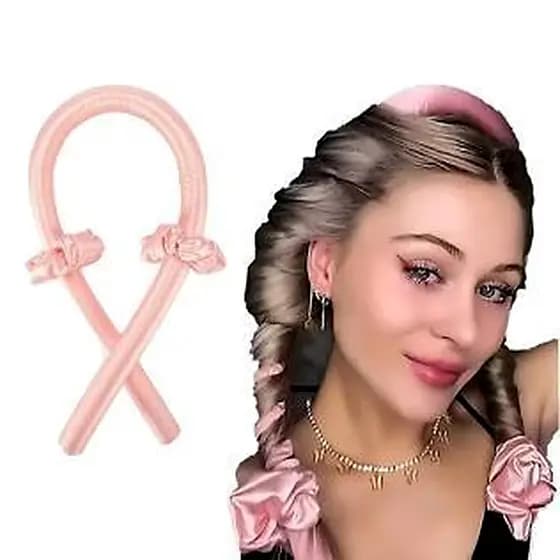 KIT MODELADOR DE CACHOS CETIM (Heatless Curls) + SCRUNCHIES