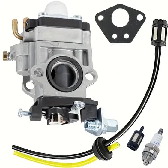 Kit Carburador Roçadeira 52cc 43cc 63cc Completo + Vela Junta Filtro Combustível Compatível Stihl Toyama Vulcano