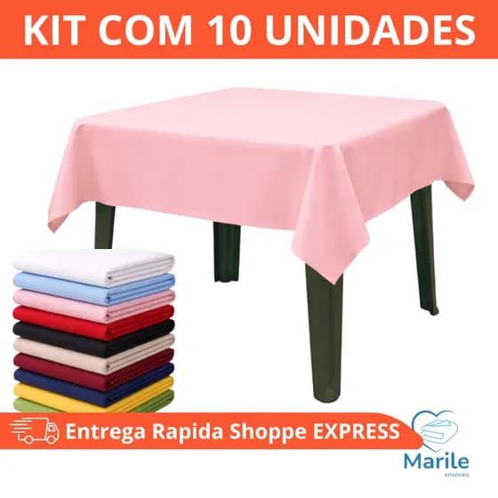 KIT 5 10 Toalhas De Mesa Quadrada 1,5Metros Lisa Oxford Festa Eventos Premiun Buffet Decoração.