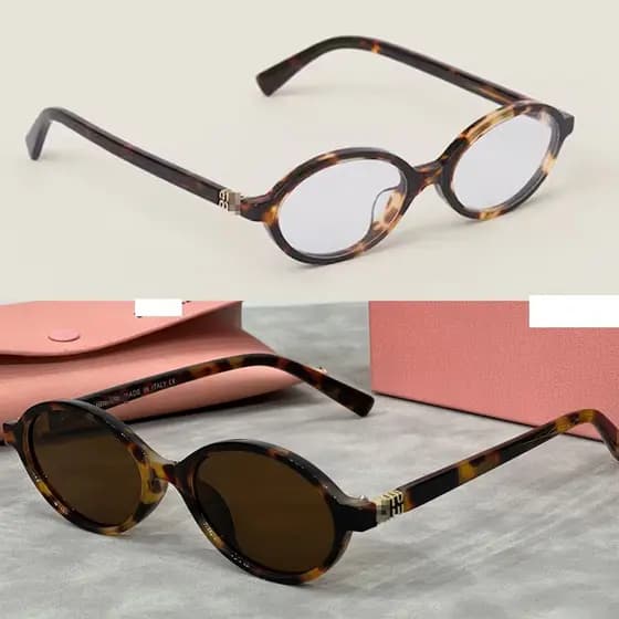 2025 Armação Ultra Leve Moda Feminina Design Redondo Simples Delicado Pequena Anti u Óculos De Sol Masculinos