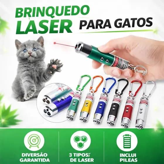 Laser 3 em 1 com Lanterna LED e Luz Piscante – Chaveiro Portátil para Uso Diário