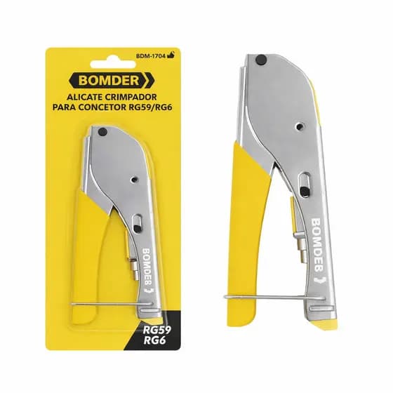 ALICATE CRIMPADOR PARA CONECTOR RG59/R6 BOM-1704