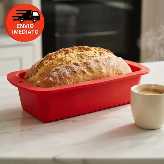Kit Forma Pão E Bolo Inglês Em Silicone Assadeira Retangular Antiaderente Cozinha Confeitaria
