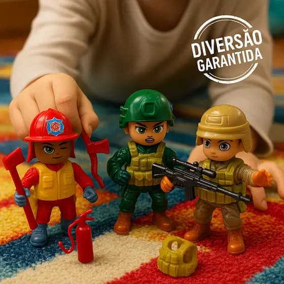 Boneco Militar Com Acessórios Sandstorm Policia Exército