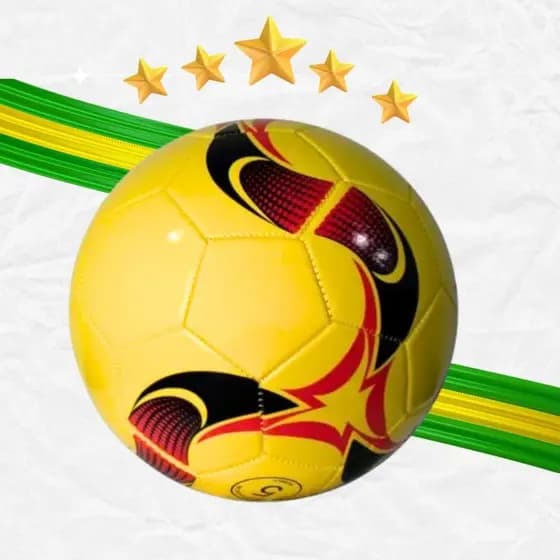 Bola de Futebol Campo Nº 5 Oficial Costurada Couro Sintético Infantil Juvenil Resistente